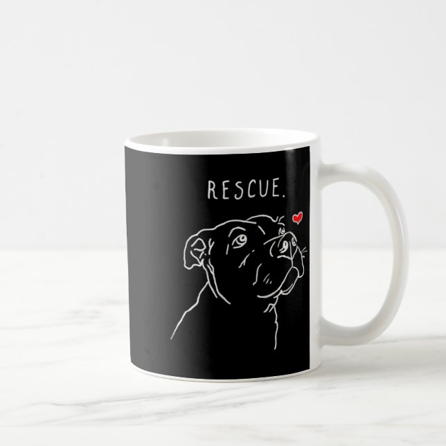 Rescue Dog Tbull Drawing Rescue Mom Adopt Dont _1  Kaffeetasse (Rechts)