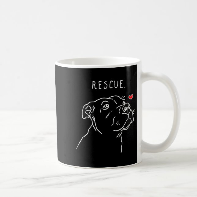 Rescue Dog, Tbull Drawing, Rescue Mom, Adopt Don't Kaffeetasse (Rechts)