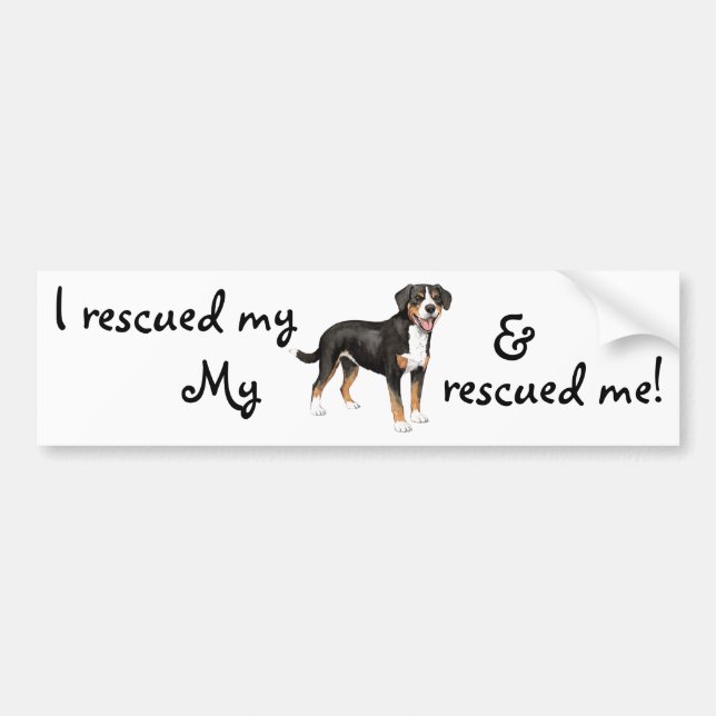 Rescue Entlebucher Mountain Hund Autoaufkleber (Vorne)