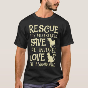 Rescue Gerettet Liebe Niedlicher Tiere Rescue Hund T-Shirt