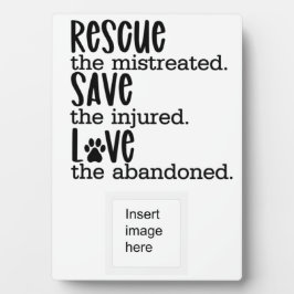 Rescue Gerettet Liebe Personalisierte Adoption Fotoplatte