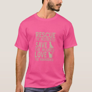 Rescue Gerettet Liebe Süße Tier Rescue Dog Katze T-Shirt