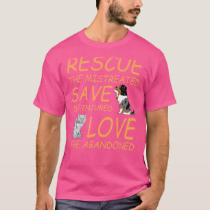 Rescue Gerettet Liebe Süße Tier Rescue Dog Katze T-Shirt