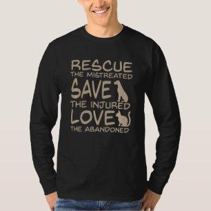 Rescue Gerettet Liebe - Süße Tier Rescue Dog Katze T-Shirt