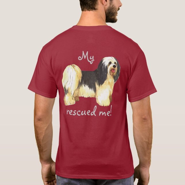 Rescue Havanese Hund T - Shirt (Rückseite)