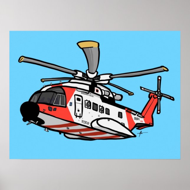 Rescue Helicopter Poster (Vorne)