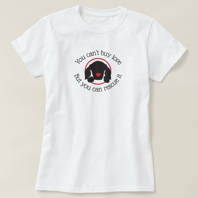 Rescue Hund Liebe Frauen Grundlegende T - Shirt (Design vorne)