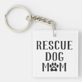 Rescue Hund Mama Herzpflaster drucken Schlüsselanhänger