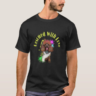 Rescue Hund mit Liebe Niedlich Adoptiert Poodle L T-Shirt