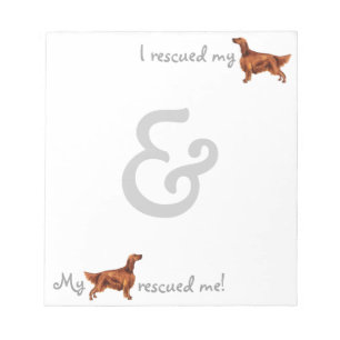 Rescue Irish Setter Notizblock
