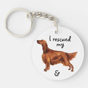 Rescue Irish Setter Schlüsselanhänger