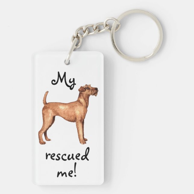 Rescue Irish Terrier Schlüsselanhänger (Rückseite)