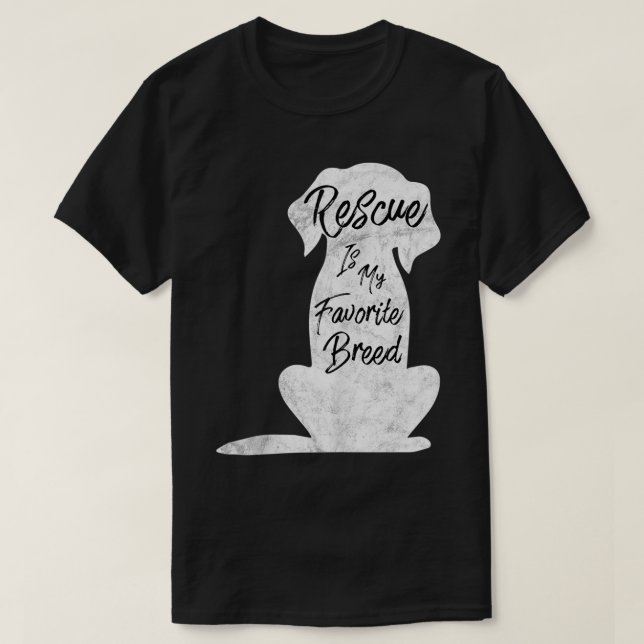 Rescue Is My Favorite Breed Design T-Shirt (Design vorne)