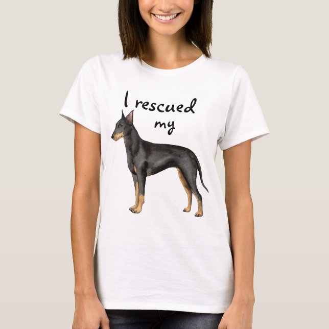 Rescue Manchester Terrier T-Shirt (Vorderseite)