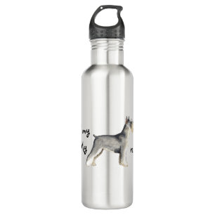 Rescue Miniatur Schnauzer Aluminium Wasserflasche Edelstahlflasche