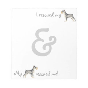 Rescue Miniature Schnauzer Notizblock