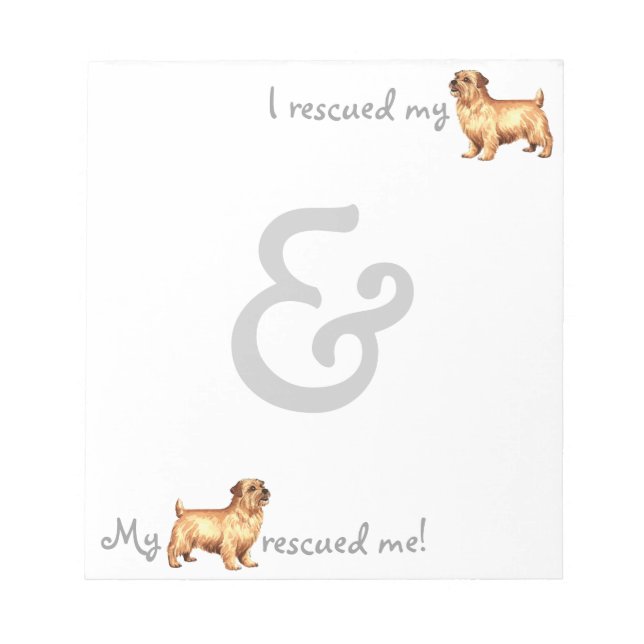 Rescue Norfolk Terrier Notizblock (Vorderseite)