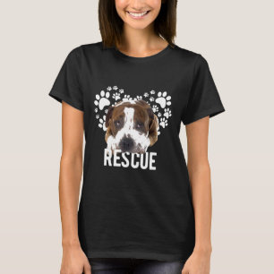Rescue Pitbull Dog Paw Mama Liebe Pit Bull Niedlic T-Shirt