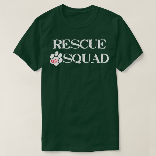 Rescue Squad Dog Paw Heart For Men Women T-Shirt (Design vorne)