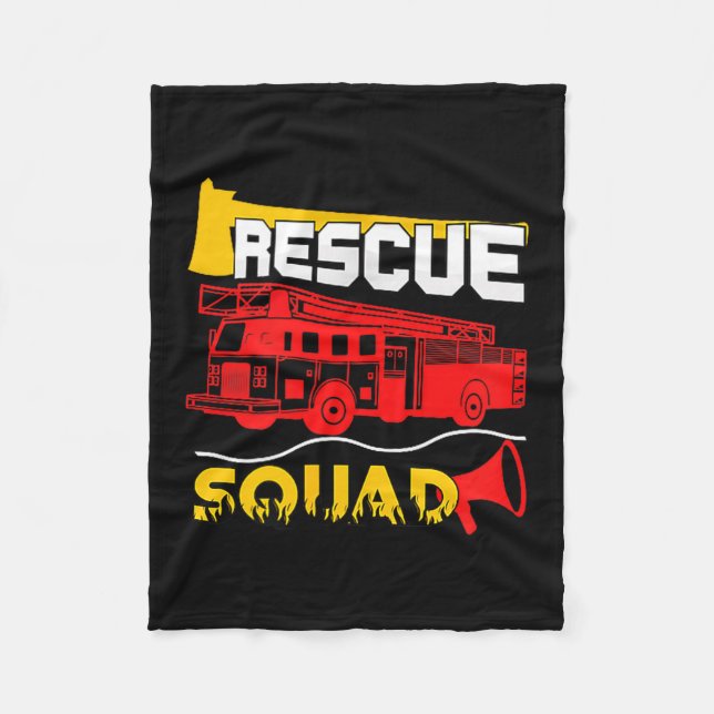 Rescue Squad Lifesaver Fireman Gift Proud Firefigh Fleecedecke (Vorderseite)