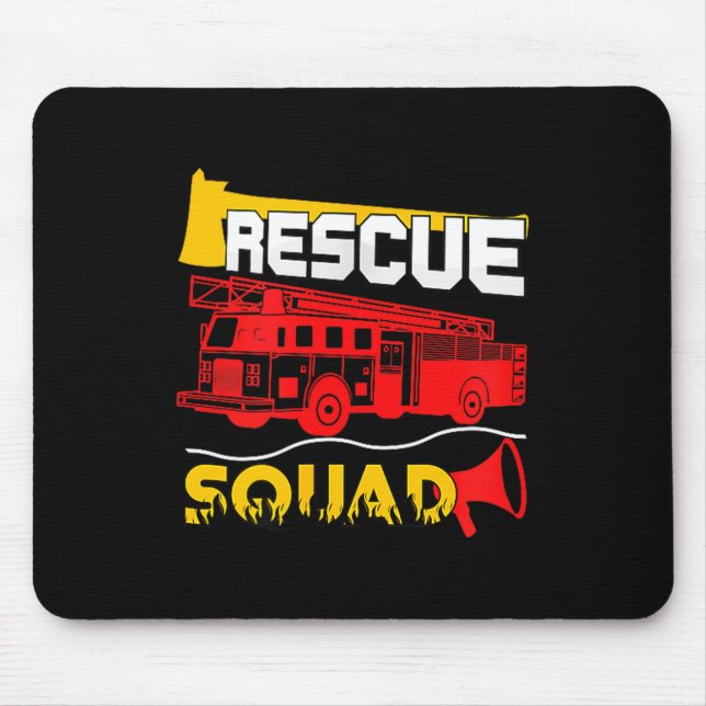Rescue Squad Lifesaver Fireman Gift Proud Firefigh Mousepad (Vorne)
