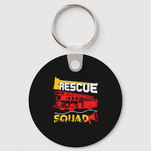 Rescue Squad Lifesaver Fireman Gift Proud Firefigh Schlüsselanhänger (Vorderseite)