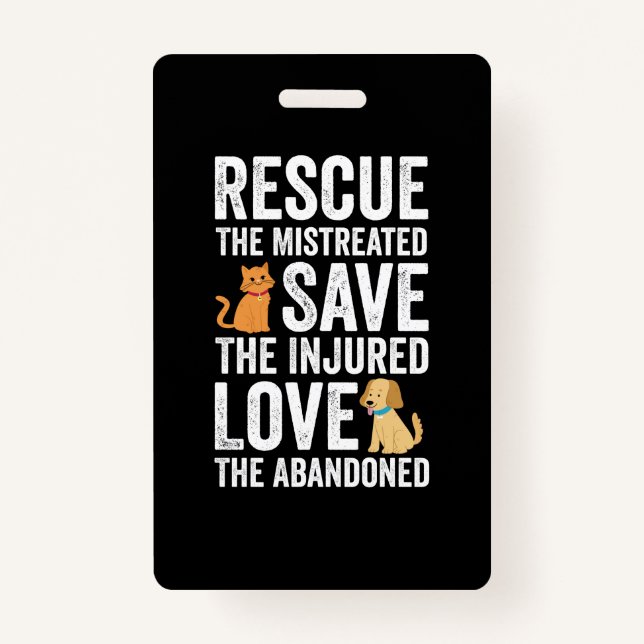 Rescue The Mistreated Save The Injured Love The Ab Ausweis (Vorderseite)