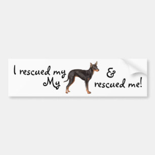 Rescue Toy Manchester Terrier Autoaufkleber