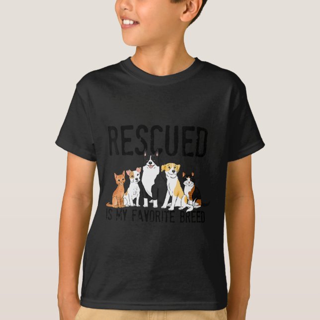 Rescued Is My Favorite Breed Adopt Dont Shop Do  T-Shirt (Vorderseite)