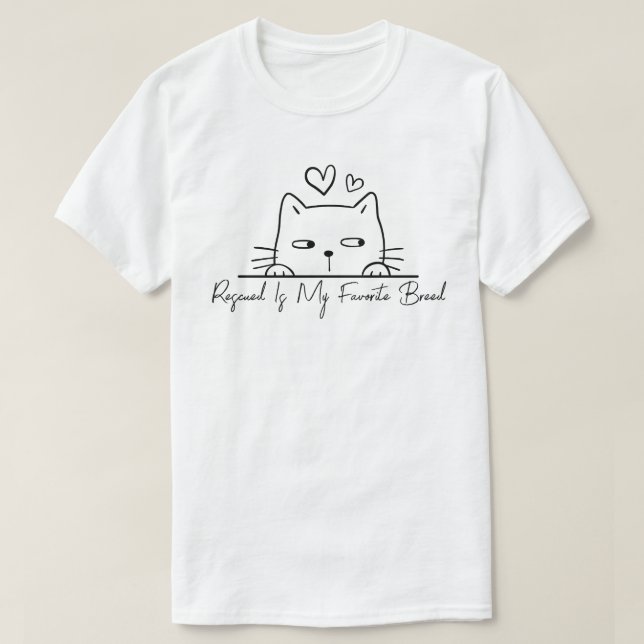 Rescued Is My Favorite Breed T-Shirt (Design vorne)