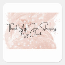 Reseller Vielen Dank für Ihr Square Stickers