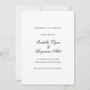 Reserva la Fecha Calligraphy Names Formal Spanisch Save The Date