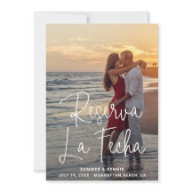 Reserva la Fecha Elegantes Script Foto Spanisch