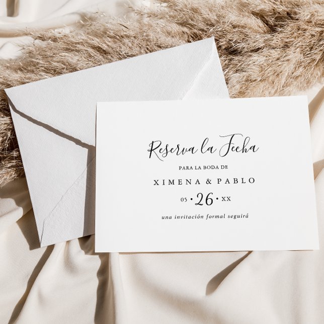 Reserva La Fecha Horizontal Minimalista Save The Date (Von Creator hochgeladen)