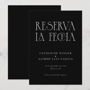 Reserva La Fecha Moderne Schwarz Spanische Hochzei Save The Date