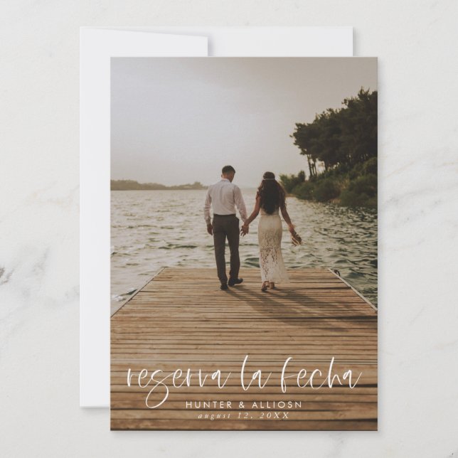 Reserva La Fecha Modernes Foto Einladung (Vorderseite)