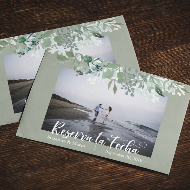 Reserva la Fecha Save the Date Spanisch Ohjas Ankündigungspostkarte (Von Creator hochgeladen)