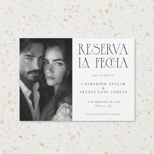 Reserva La Fecha Schwarz-weißes Spanisches Foto Ho Save The Date