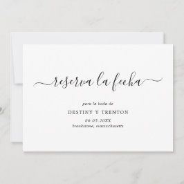 Reserva La Fecha Simple Elegant Spanish Wedding Save The Date