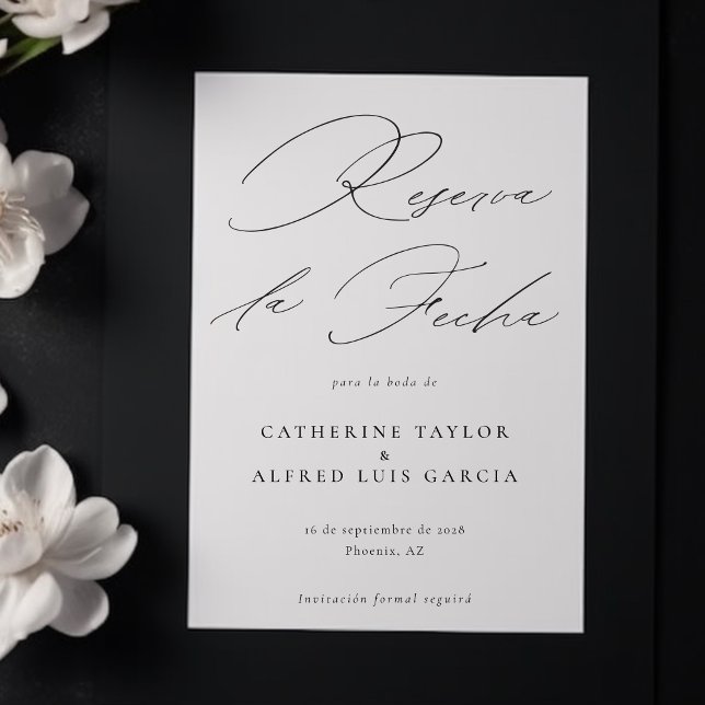 Reserva La Fecha Spanische Sprachskripthochzeit Save The Date (Von Creator hochgeladen)
