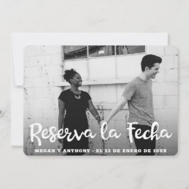 Reserva la Fecha White Text Overlay Foto Spanisch Save The Date