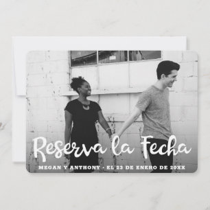 Reserva la Fecha White Text Overlay Foto Spanisch Save The Date