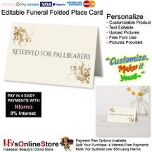 Reserved for Pallbearers Flourish Funeral