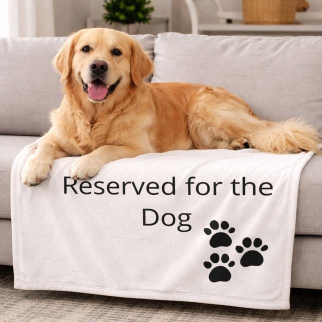 Reserved for the Dog Minimalist Blanket Fleecedecke (Von Creator hochgeladen)