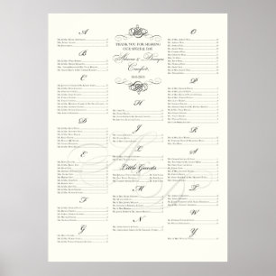 ***RESERVED*** Seating Chart for Adreena+Deuayne Poster