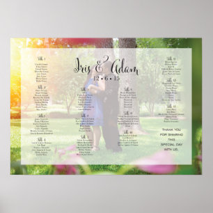 RESERVED Seating Chart for Iris+Adam (28" x 20") Poster