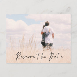 Reservieren Sie das Datum der Hochzeitsankündigung Postkarte