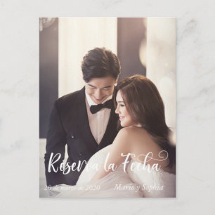 Reservieren Sie das Datum Foto Save the Date Spani Ankündigungspostkarte