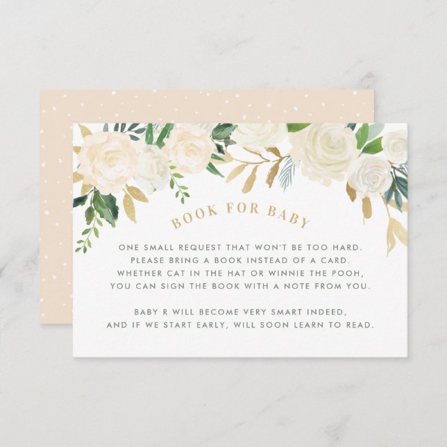 Reservieren Sie für die Blütendusche eines Babys Einladung (Vorne/Hinten)