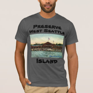 Reservieren Sie West Seattle Island Alki Beach Bat T-Shirt